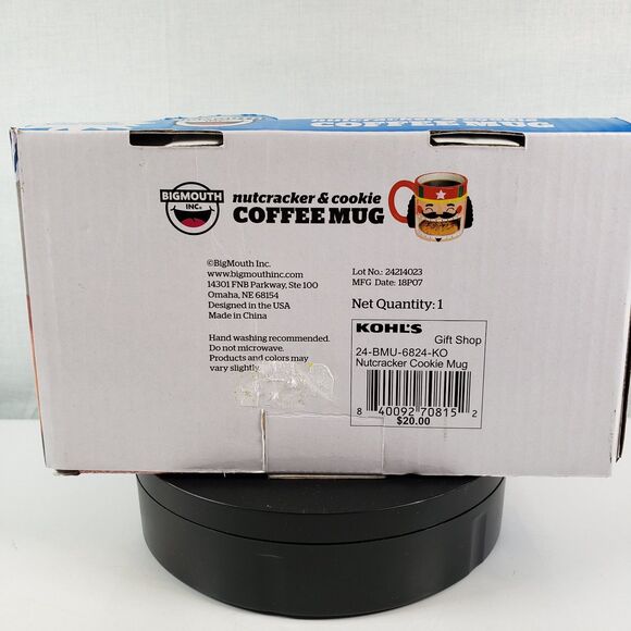 Nutcracker & Cookie Ceramic Mug Cup 10oz Big Mouth Brand New!! - Picture 10 of 11